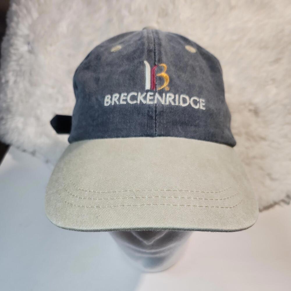 Breckenridge Ski Resort Corado Black and Tan Brin Baseball Hat Adjustable Hook
